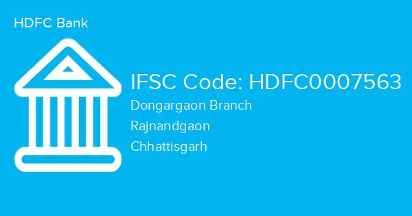 HDFC Bank, Dongargaon Branch IFSC Code - HDFC0007563
