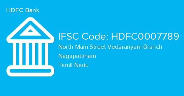 HDFC Bank, North Main Street Vedaranyam Branch IFSC Code - HDFC0007789