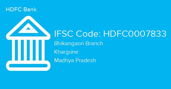 HDFC Bank, Bhikangaon Branch IFSC Code - HDFC0007833