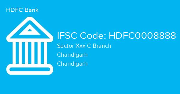 HDFC Bank, Sector Xxx C Branch IFSC Code - HDFC0008888