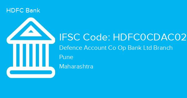 HDFC Bank, Defence Account Co Op Bank Ltd Branch IFSC Code - HDFC0CDAC02
