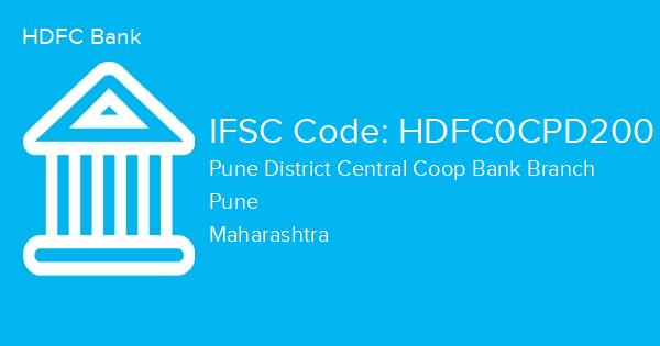 HDFC Bank, Pune District Central Coop Bank Branch IFSC Code - HDFC0CPD200
