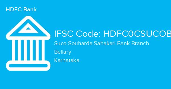 HDFC Bank, Suco Souharda Sahakari Bank Branch IFSC Code - HDFC0CSUCOB