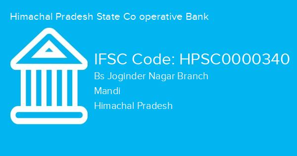 Himachal Pradesh State Co operative Bank, Bs Joginder Nagar Branch IFSC Code - HPSC0000340