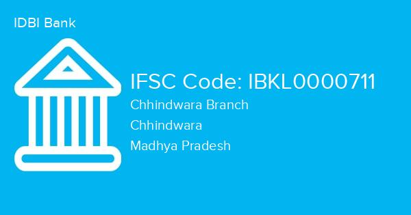 IDBI Bank, Chhindwara Branch IFSC Code - IBKL0000711