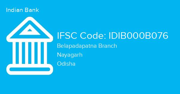 Indian Bank, Belapadapatna Branch IFSC Code - IDIB000B076