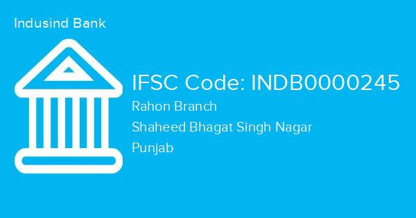 Indusind Bank, Rahon Branch IFSC Code - INDB0000245