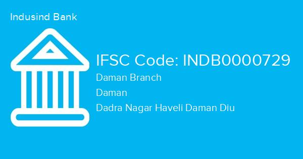 Indusind Bank, Daman Branch IFSC Code - INDB0000729