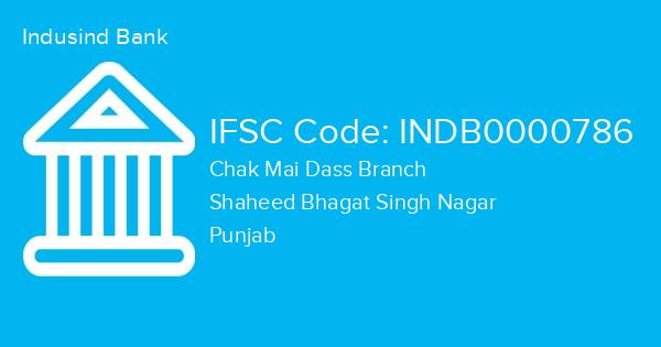 Indusind Bank, Chak Mai Dass Branch IFSC Code - INDB0000786
