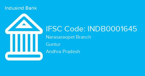 Indusind Bank, Narasaraopet Branch IFSC Code - INDB0001645