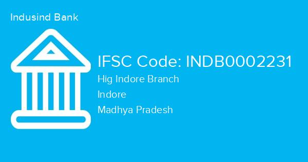 Indusind Bank, Hig Indore Branch IFSC Code - INDB0002231