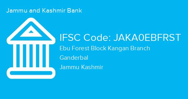 Jammu and Kashmir Bank, Ebu Forest Block Kangan Branch IFSC Code - JAKA0EBFRST