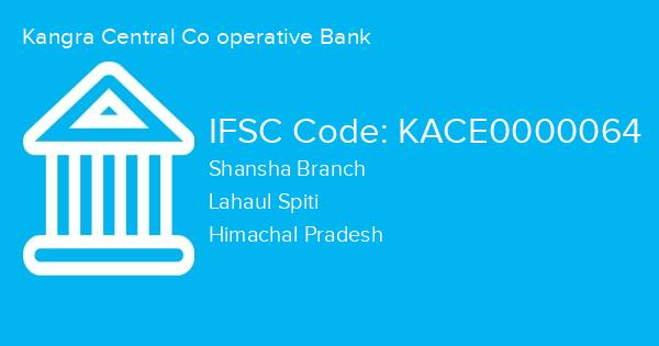 Kangra Central Co operative Bank, Shansha Branch IFSC Code - KACE0000064