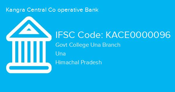 Kangra Central Co operative Bank, Govt College Una Branch IFSC Code - KACE0000096