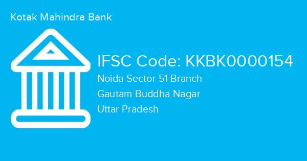 Kotak Mahindra Bank, Noida Sector 51 Branch IFSC Code - KKBK0000154