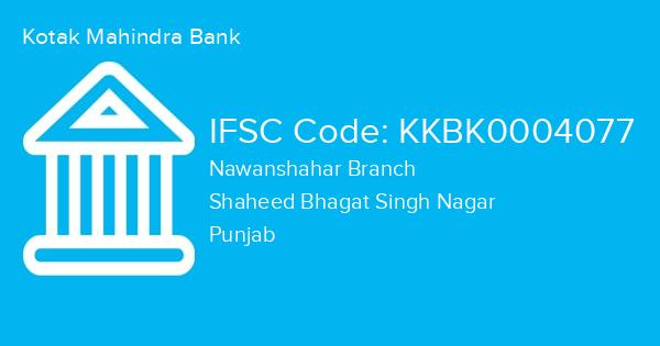 Kotak Mahindra Bank, Nawanshahar Branch IFSC Code - KKBK0004077
