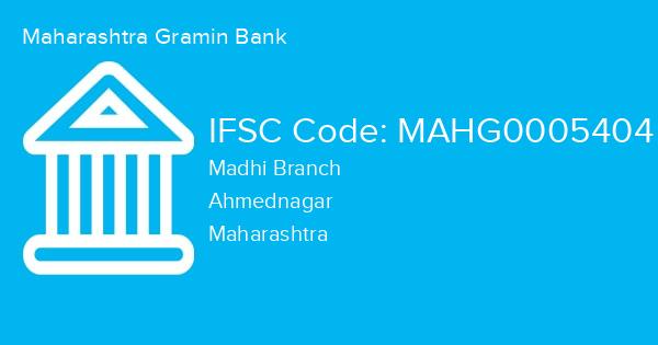 Maharashtra Gramin Bank, Madhi Branch IFSC Code - MAHG0005404