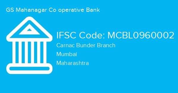 GS Mahanagar Co operative Bank, Carnac Bunder Branch IFSC Code - MCBL0960002