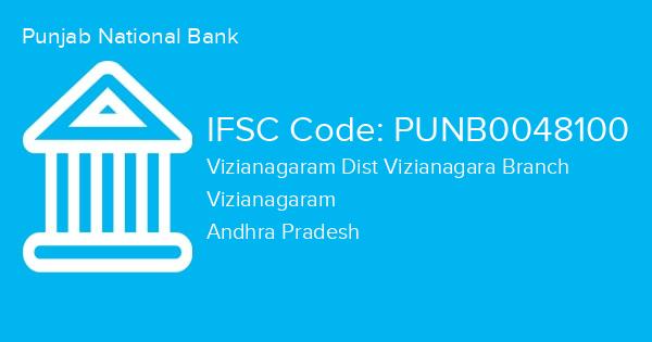Punjab National Bank, Vizianagaram Dist Vizianagara Branch IFSC Code - PUNB0048100