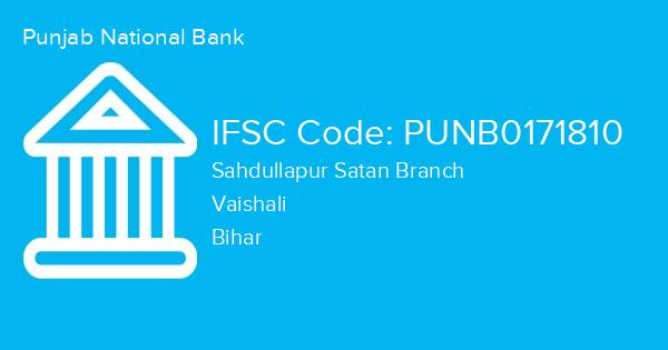 Punjab National Bank, Sahdullapur Satan Branch IFSC Code - PUNB0171810