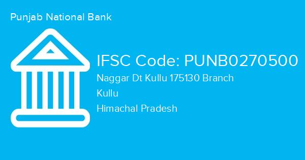 Punjab National Bank, Naggar Dt Kullu 175130 Branch IFSC Code - PUNB0270500