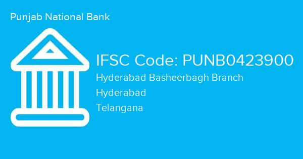 Punjab National Bank, Hyderabad Basheerbagh Branch IFSC Code - PUNB0423900