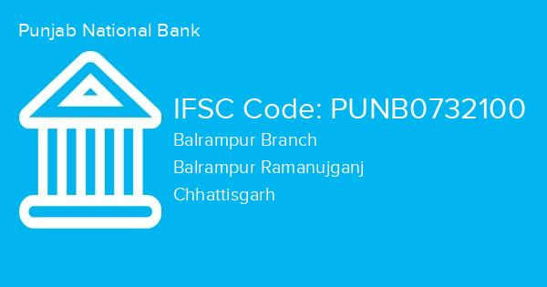 Punjab National Bank, Balrampur Branch IFSC Code - PUNB0732100
