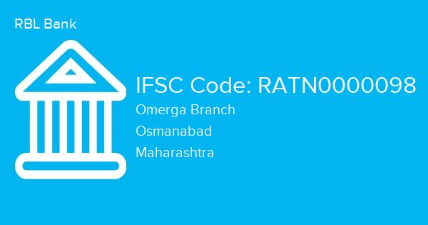 RBL Bank, Omerga Branch IFSC Code - RATN0000098