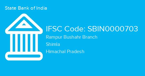 State Bank of India, Rampur Bushahr Branch IFSC Code - SBIN0000703
