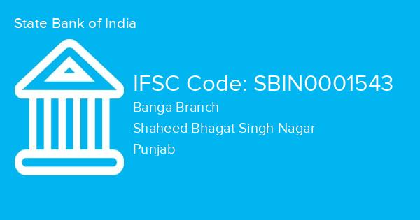 State Bank of India, Banga Branch IFSC Code - SBIN0001543