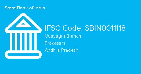 State Bank of India, Udayagiri Branch IFSC Code - SBIN0011118