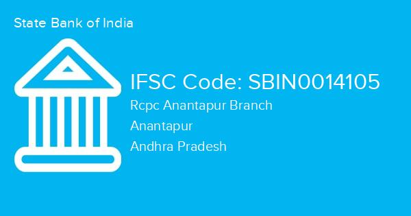 State Bank of India, Rcpc Anantapur Branch IFSC Code - SBIN0014105