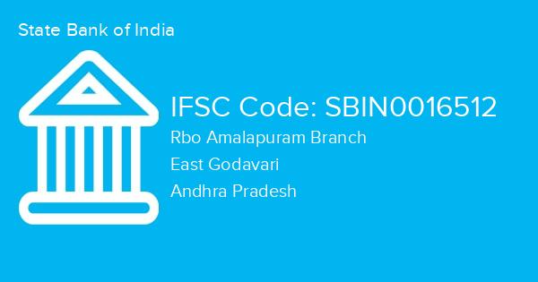 State Bank of India, Rbo Amalapuram Branch IFSC Code - SBIN0016512