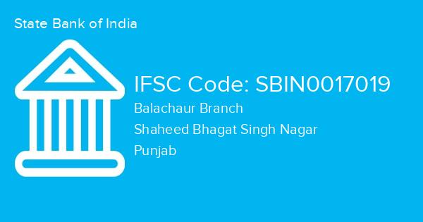 State Bank of India, Balachaur Branch IFSC Code - SBIN0017019