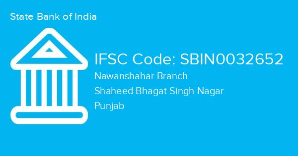 State Bank of India, Nawanshahar Branch IFSC Code - SBIN0032652