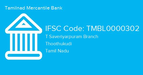 Tamilnad Mercantile Bank, T Saveriyarpuram Branch IFSC Code - TMBL0000302