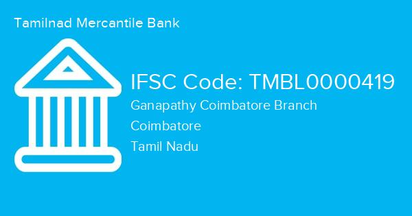 Tamilnad Mercantile Bank, Ganapathy Coimbatore Branch IFSC Code - TMBL0000419