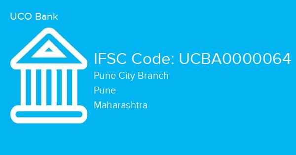 UCO Bank, Pune City Branch IFSC Code - UCBA0000064