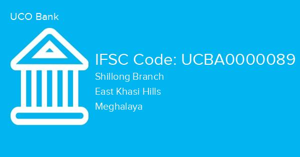 UCO Bank, Shillong Branch IFSC Code - UCBA0000089