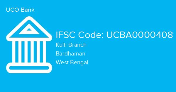 UCO Bank, Kulti Branch IFSC Code - UCBA0000408