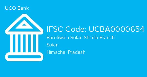 UCO Bank, Barotiwala Solan Shimla Branch IFSC Code - UCBA0000654