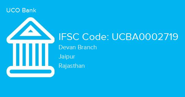 UCO Bank, Devan Branch IFSC Code - UCBA0002719