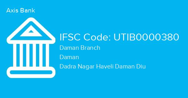 Axis Bank, Daman Branch IFSC Code - UTIB0000380