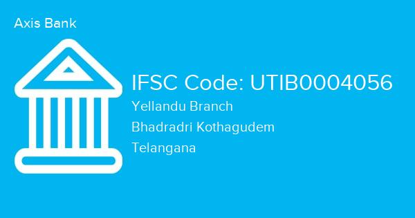 Axis Bank, Yellandu Branch IFSC Code - UTIB0004056
