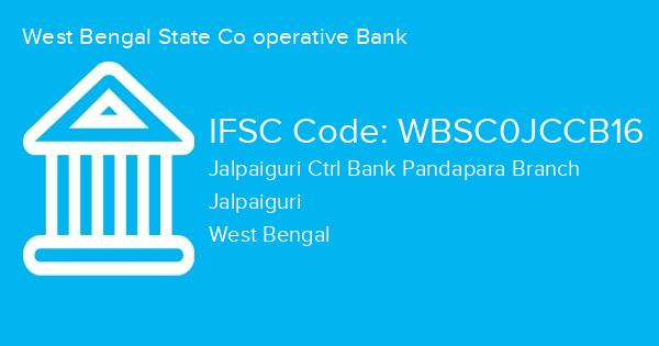 West Bengal State Co operative Bank, Jalpaiguri Ctrl Bank Pandapara Branch IFSC Code - WBSC0JCCB16