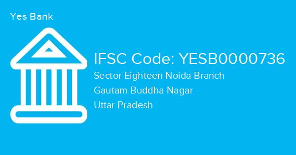 Yes Bank, Sector Eighteen Noida Branch IFSC Code - YESB0000736