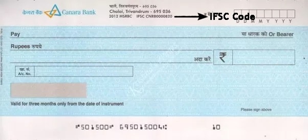 IFSC Code in Cheque