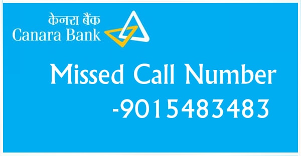 Canara Bank Missed Call Number