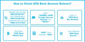 how to check uco bank account balance