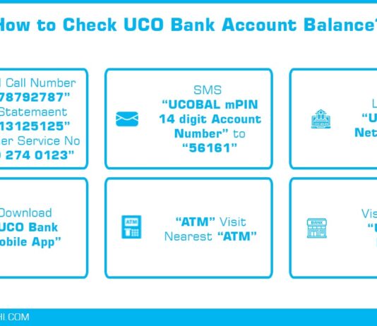 how to check uco bank account balance